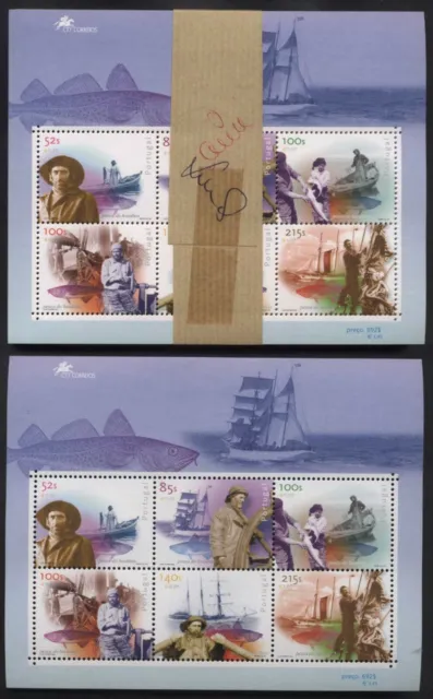 WHOLESALE: 100 x PORTUGAL Block 163: Kabeljau-Fischerei, Postpreis (2000) = € 34
