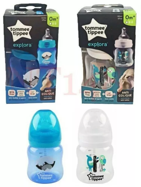 Tommee Tippee Explora Anti Colic BPA Free Baby Feeder Bottle 150ml Slow Flow 0m+