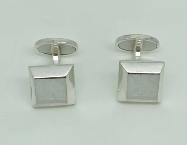 Links of London Sterling Silver Plain Heavy Square Cufflinks