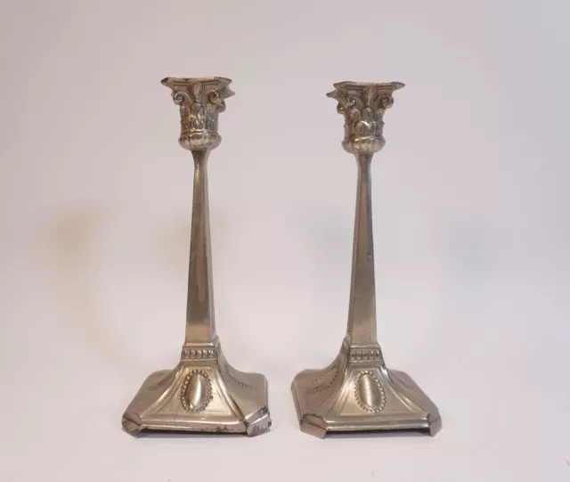 Ratität Pair Classicist Antique Candle Holder Candle Stand Metal