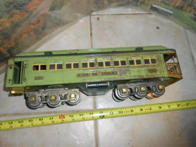 Prewar Lionel Standard Gauge 426 Corral Island 12 Wheel Passenger car. as is.