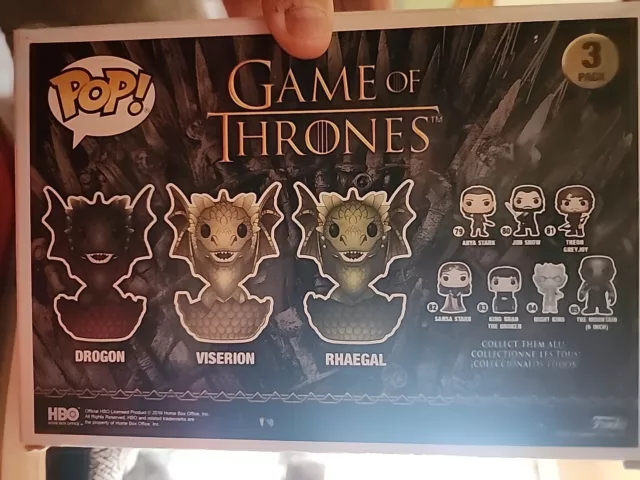 VAULTED EXCLUSIVE Funko Pop! Game of Thrones - Drogon, Viserion, & Rhaegal 2020 2