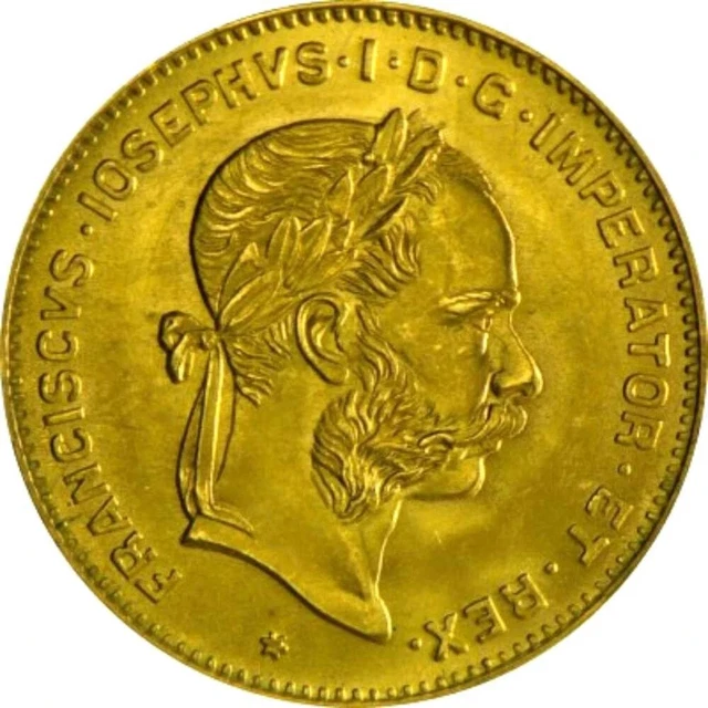 Gold Coin 4 Florin 10 Swiss Francs 1892 Franz Josef Gold Coin 4 Florin 10 Swiss Francs 1892 Franz Josef