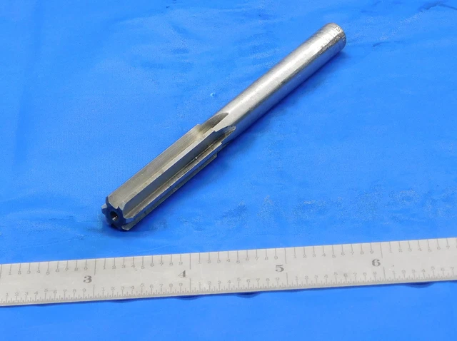 7/16" O.D. HSS CHUCKING REAMER 3/8 SHANK 6 FLUTE .4375 ONSIZE 11 mm