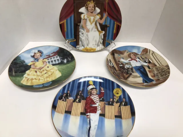 Shirley Temple Collector Plates Danbury Mint with Styrofoam Boxes Lot of 4