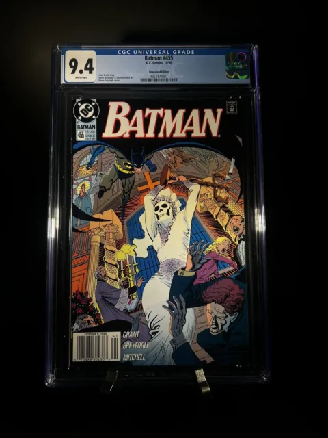 Batman #455 CGC 9.4 NM/MT Newsstand Variant WHITE PAGES