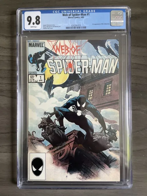 WEB of SPIDER-MAN #1 (Marvel Comics, 1985) CGC Graded 9.8 ~ White Pages