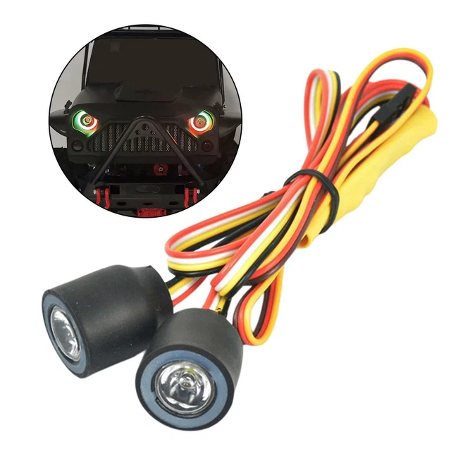 Kit LED GTIWUNG Pour Voiture RC - 4 LEDs Blanc/Rouge, 3-7V, 1/8 1/10