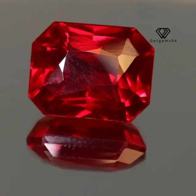 12.30 Ct GIE Certified Natural Red Ruby VVS Emerald Faceted Cut Loose Gemstone