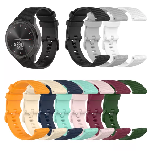 For Garmin Vivomove 3 Vivoactive 3 Music Venu 20mm Silicone Watch Band Strap