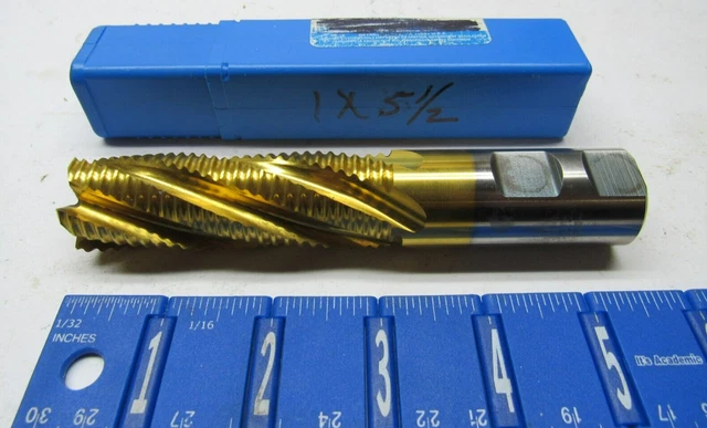 Putnam 1" 5-Fl Single End Cobalt High Speed Tin Coated Roughing End Mill