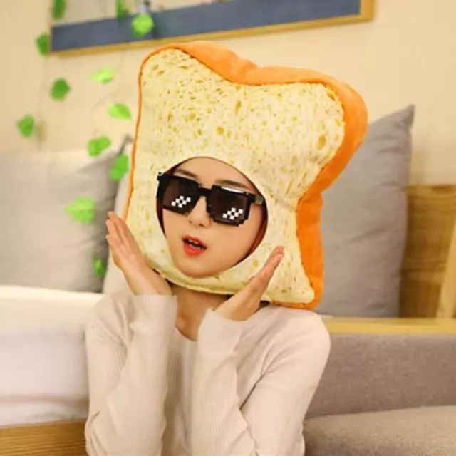 Plüsch-Toast-Hut, Cosplay-Kostüm, Kopfbedeckung, Mütze, Party, Foto, lustig,