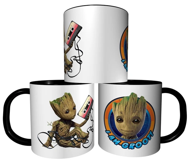 Mug Café Baby Groot - Gardiens De La Galaxie - 325 Ml - Céramique Blanche - Neuf