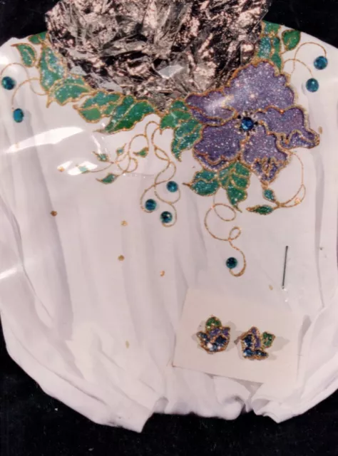 Designs by Devonia Violet Jewel Shirt Fabric Pattern for Painting Floral Flowers