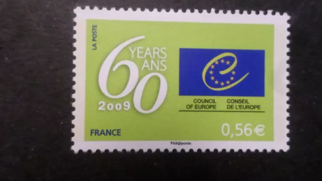 FRANCE, 2009, timbre de SERVICE 142, CONSEIL EUROPE, neuf** MNH