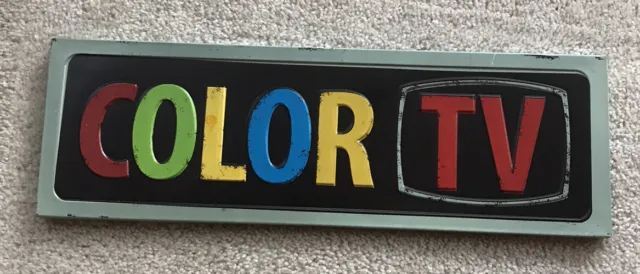 VINTAGE LOOKING…”COLOR TV” Tin Sign