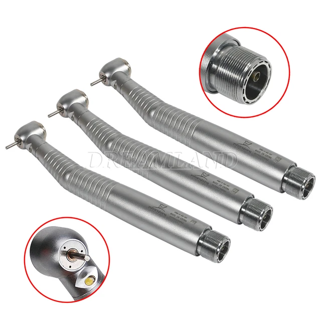 3X Dental Fast High Speed Fiber Optic LED Handpiece Turbine 2 Holes YDKB Large