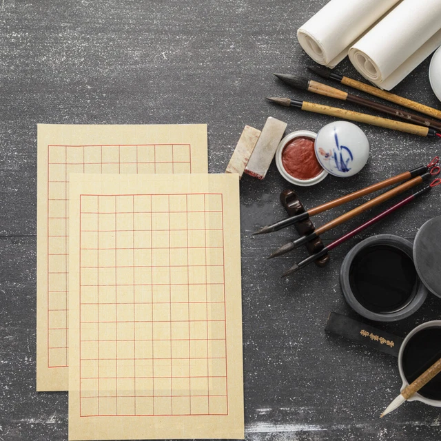 PATIKIL Rotolo Di Carta Xuan Per Calligrafia Cinese – 2 Pezzi 35x16 Pollici, Giallo, Settica Morbida