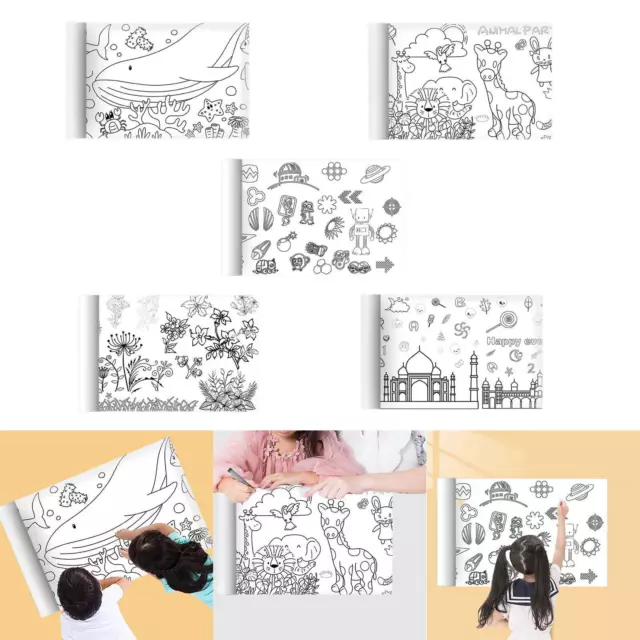 Livres de coloriage pour enfants - Rouleau de papier à dessin pour enfants,