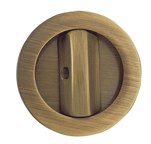 Eclisse Privacy Round Trim Pocket Door Lock with Thumbturn OFG OSA