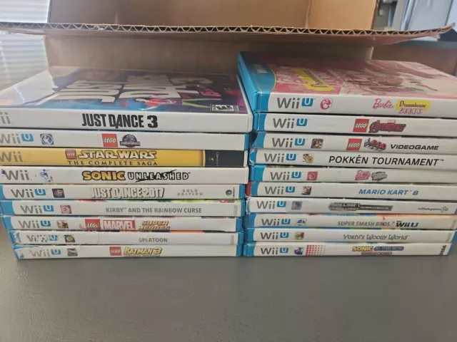 19 Games Nintendo Wii U game lot bundle Wii U Mario Sonic Kirby Plus More