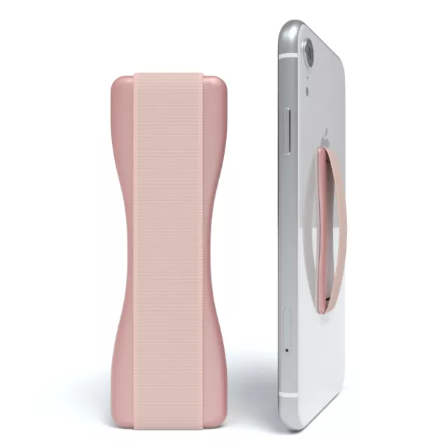 Doigt Support Portable Selfie Fingerschlaufe Poignée Anti-dérapant Rosé