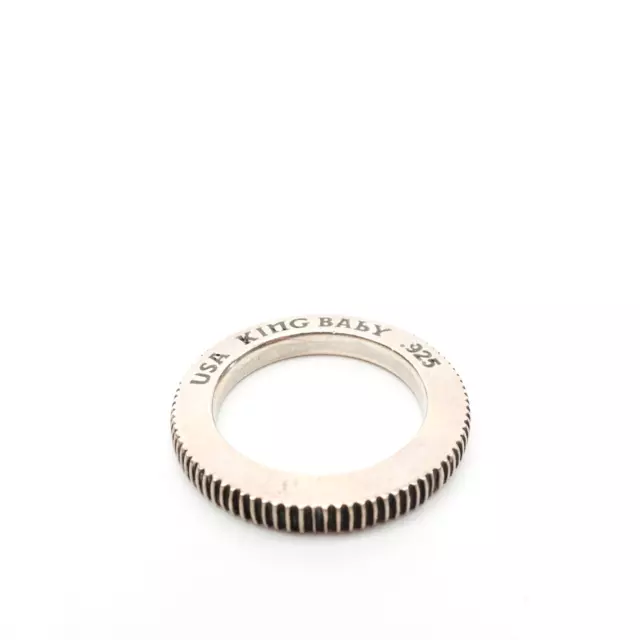 King Baby Studio Thin Coin Edge Band Ring Fine Silver .925 Size 11
