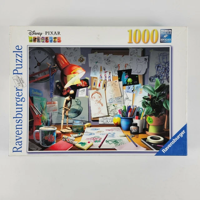 RAVENSBURGER DISNEY PIXAR - The Artist's Desk - 1000 Piece Jigsaw ...
