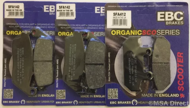 EBC FRONT and REAR Disc Brake Pads (3 Sets) Fits SUZUKI AN650 BURGMAN / SKYWAVE