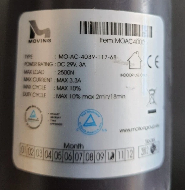 Moteur de fauteuil élévateur Ciar LM55_05 6000N code article N500093015