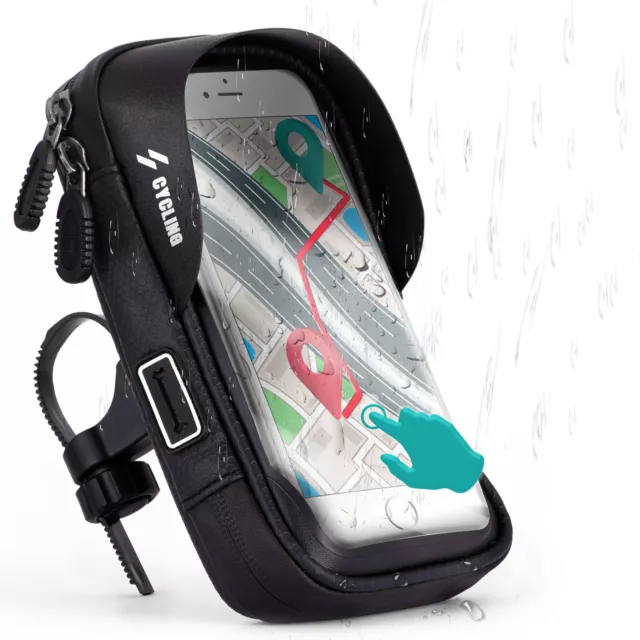 Wasserdichte Fahrrad Halterung für Huawei und Honor 360° Lenker Fahrrad Tasche