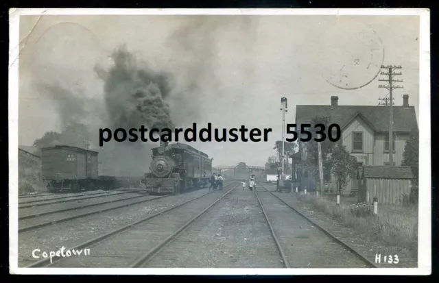 COPETOWN Ontario 1911 Hamilton. Train Station. Real Photo Postcard