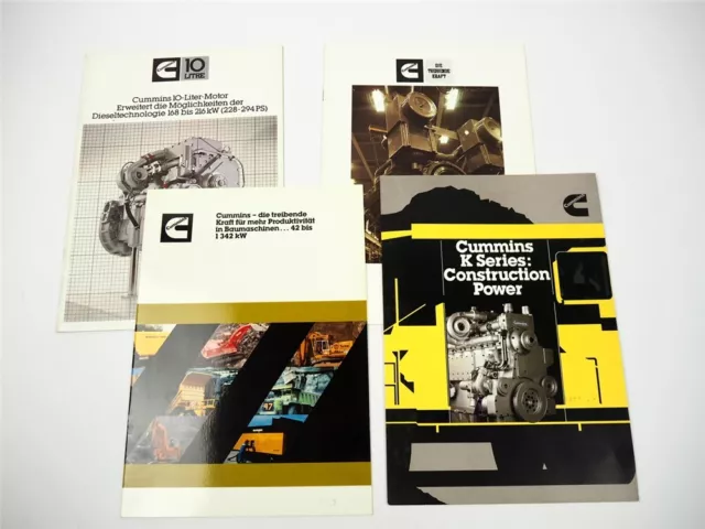 Cummins diesel engines for construction machinery power generation 4x brochure 1980s