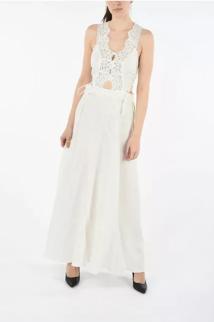 Abito Ermanno Scervino bianco 100% lino e macrame NUOVO!