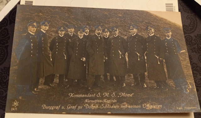 PHOTO PC GRAF zu Dohna Schlodien with His Officers, Commander of the ...