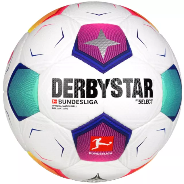 palloni da calcio, Derbystar Bundesliga Brillant APS v23 FIFA Quality Pro,bianco