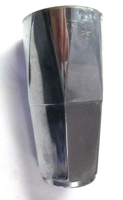 Chrome Hexagon Console Wall Sink 3-1/2" Top Taper Leg Cover Repair Part Vtg MCM