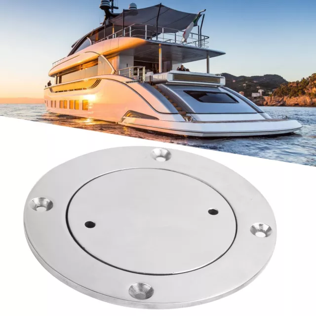 3in Deck Cover Plate With Key 316 Stainless Steel Mirror Polished Marine Boat