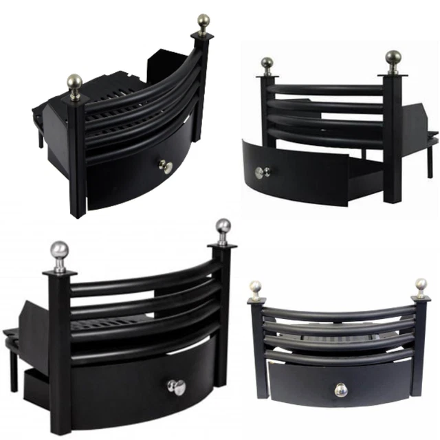 16'' FIRE FRET Set Cast Iron Front Grate and Ashpan Fireplace Coal Fuel