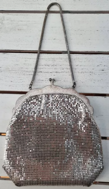 Vintage silver OROTON glomesh Hand Bag, Made In Australia 1970s, as NEW