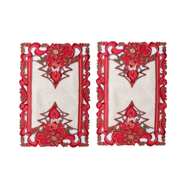 2 pz tovaglia ricamate tovaglie lavabili decorazioni da tavolo per feste