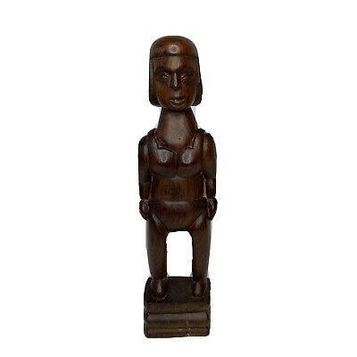 Vintage Handmade Antique African Art, Woodcarving luba women statue Wood tribal