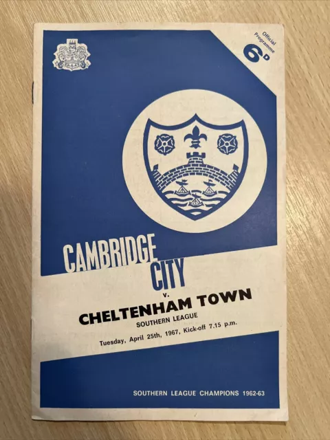 25.4.1967. Cambridge City v Cheltenham Town (Southern League).