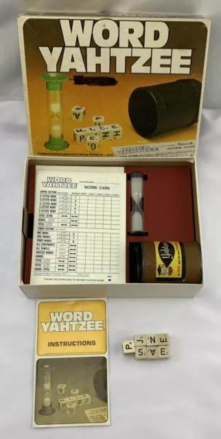 1978 Word Yahtzee Game by Milton Bradley Complete in Very Good Cond FREE SHIP