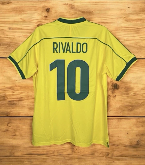 BRAZIL RIVALDO 10 Home Jersey 1998-1999 – Retro Football Shirt