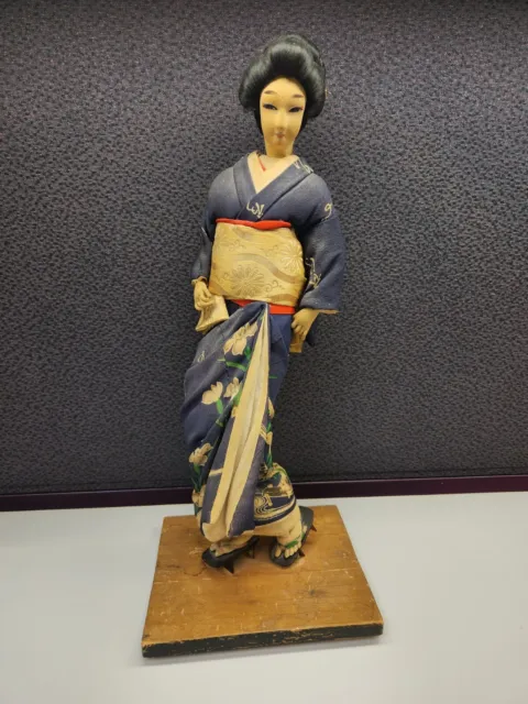 Vintage Nishi Geisha Standing Doll Kimono Figurine Japan Japanese