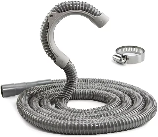 Universal Washing Machine Drain Hose with Clamp[8ft]