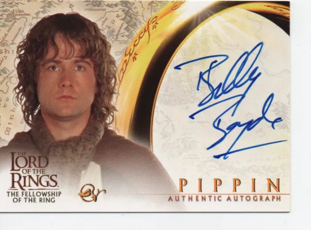 Herr der Ringe FOTR Billy Boyd als Pippin Autogrammkarte von Topps