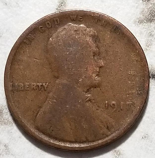 1917 P Philadelphia U.S. Lincoln Wheat Penny Free S&H BIN271
