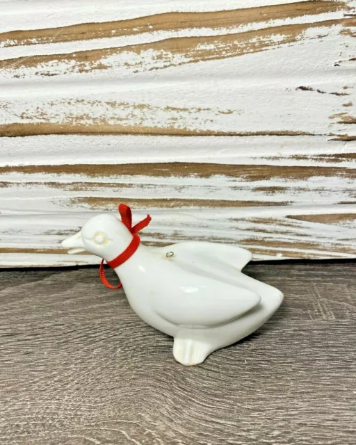 Dept 56 Bone China White Duck Figurine or Ornament- 2.25" Tall